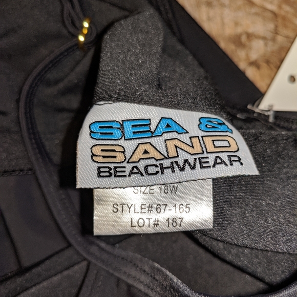 New  Women's Black Two Piece Swimsuit size 18W box. E - Picture 2 of 6